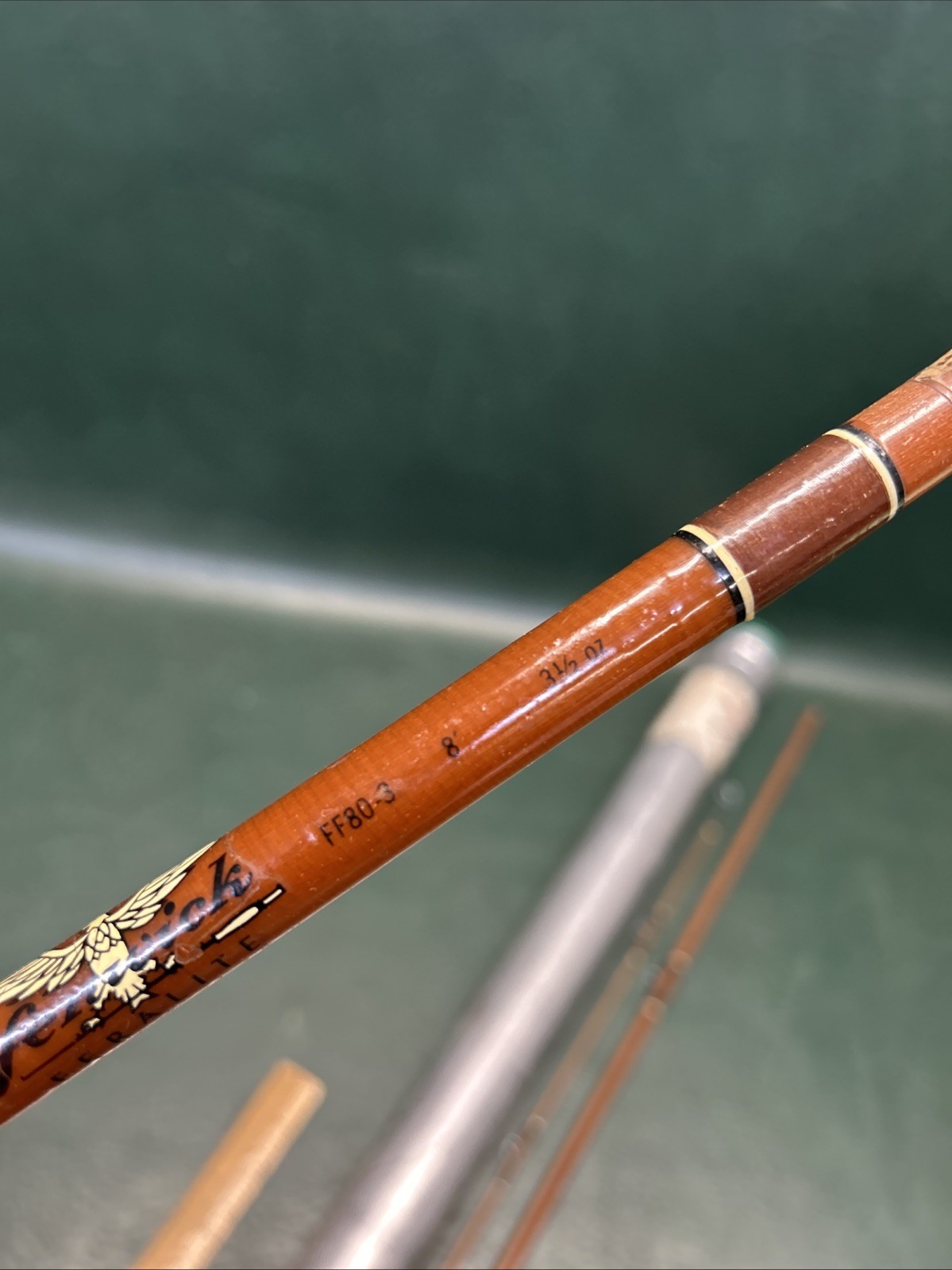 Vintage FENWICK Feralite FF80-3 Fly 8′ Rod made in USA #c 15239 3.5 oz.