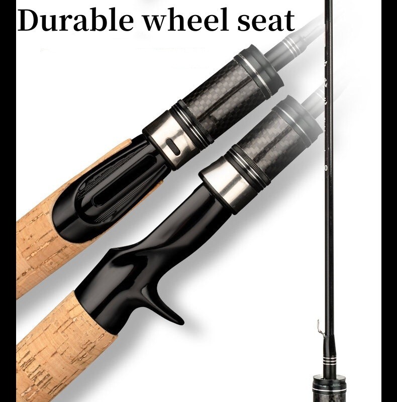 1.5M 1.68M 1.8M Fishing Rods Spinning Casting Pole Carbon Fiber Rod 2 Sections