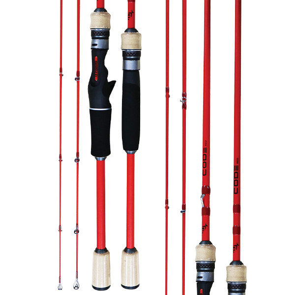 13 Fishing – Code Red Travel Spin Rod 6’0″ Ultra Light 1-3kg Fast 4pc – CRTS-604