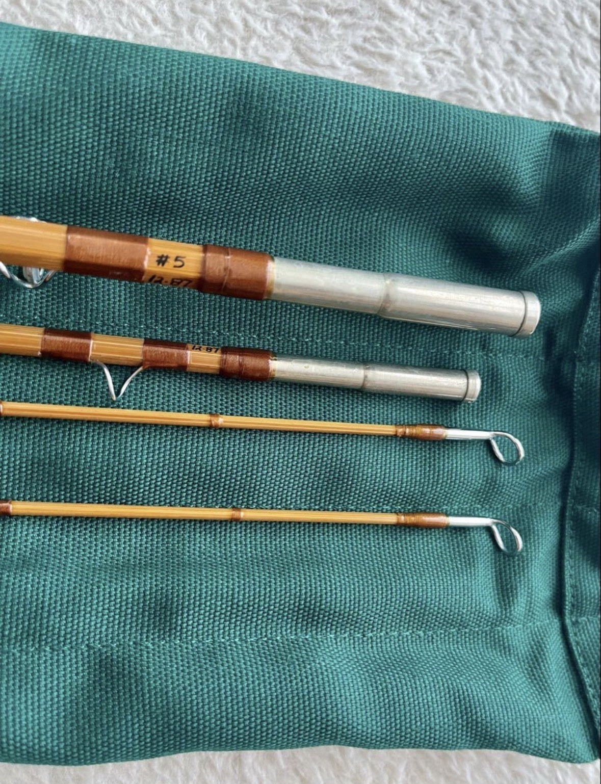 Powell Semi-hollow bamboo 7’6″ #3-5 3pc Fly Rod Free shipping DDP until 7/6