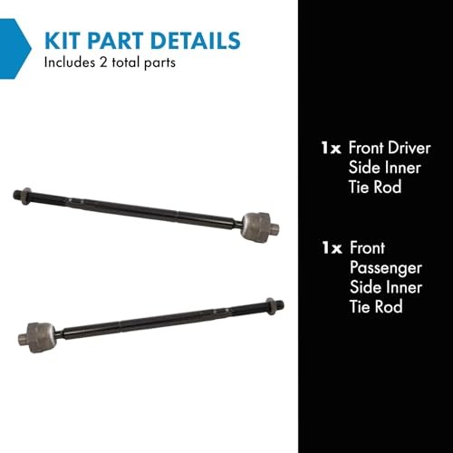 Front Inner Tie Rod Set 2 Piece Compatible with 2013-2018 Ram 1500 PSA66814