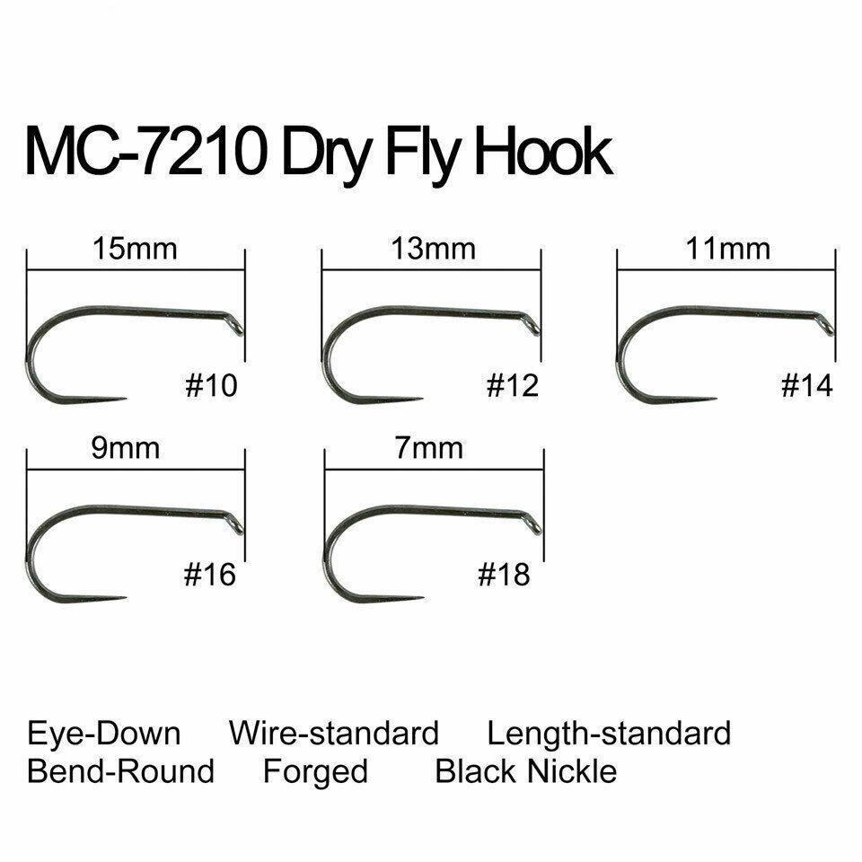 100pcs Fly Tying hook Dry&Wet&Nymph Barbless 8# – 20# Fish-Friendly