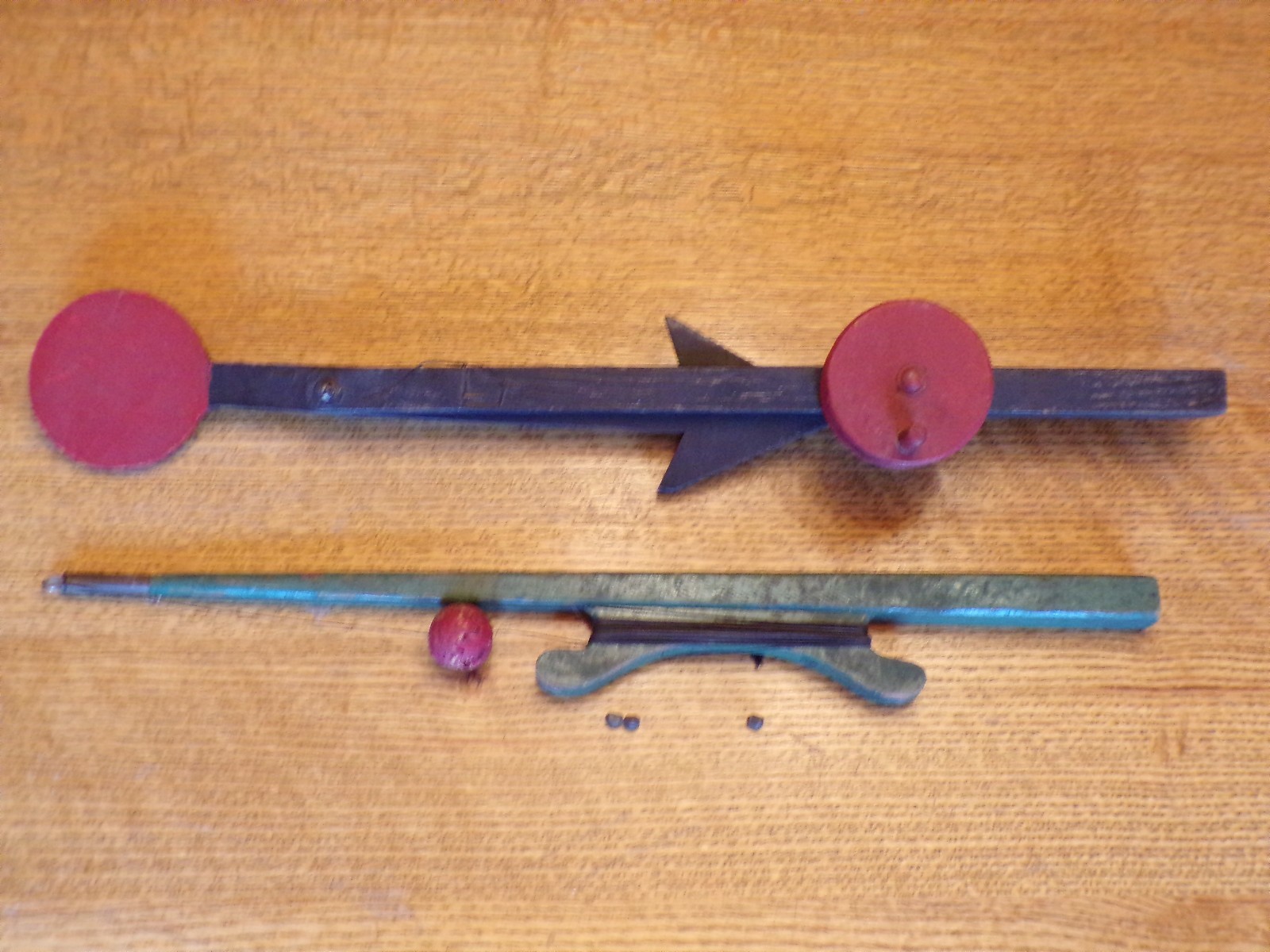 Antique Primitive Wood Hand Carved Ice Fishing Tip Up Pole Rod Outdoor Decor