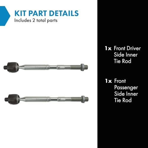Inner Driver and Passenger Side Tie Rod Set 2 Piece Compatible with PSA39338