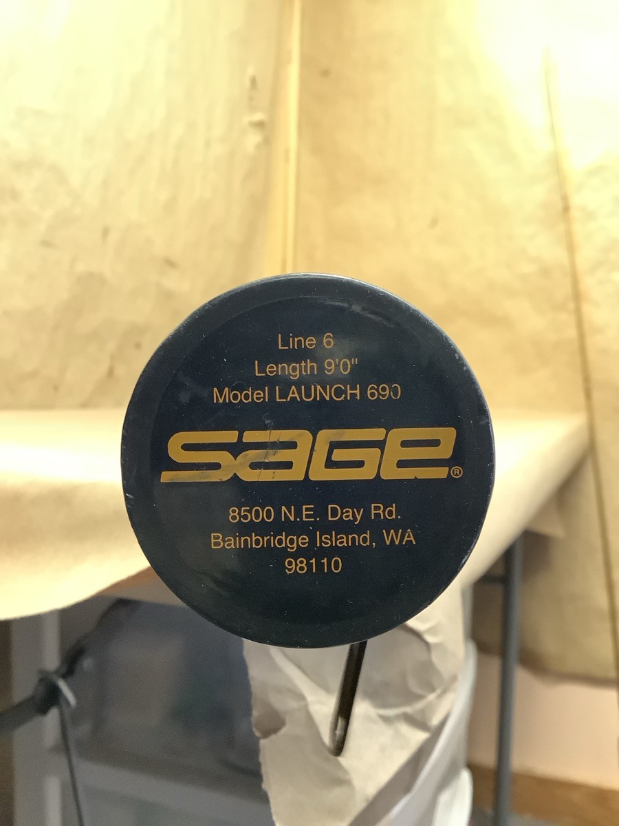 SAGE LAUNCH 690-4 2PC 9′ #6 LINE 3 1/2 OZ FLY FISHING ROD (G29016783)