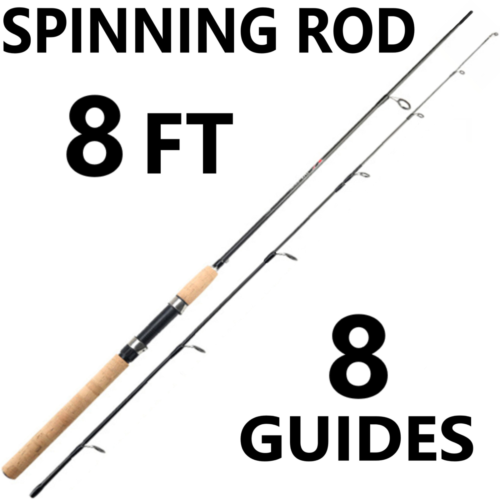 Spinning Rod Fishing Pole Carbon Fiber Portable Medium Fast 7f 8f 9f Lightweight