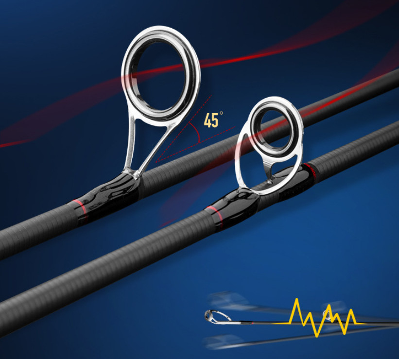 1.68M 1.8M Lure Fishing Rods Carbon Fiber Spinning Casting Rod Fast Pole 2 Tips