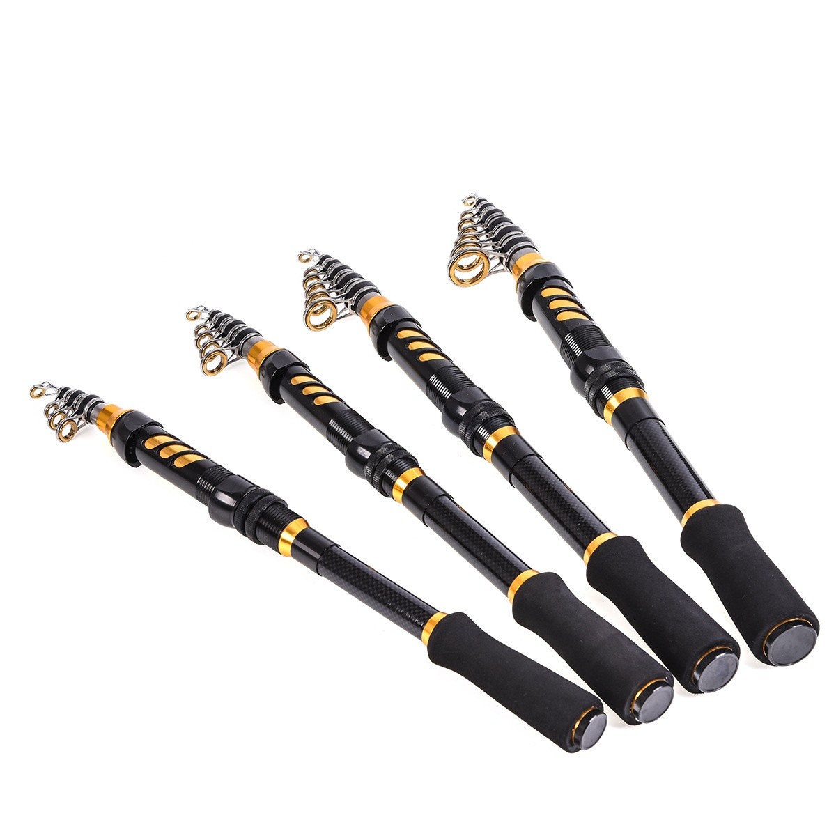 Ultralight Spinning Fishing Rod Pole Hard Carbon Fiber Telescopic Alloy Seat EVA