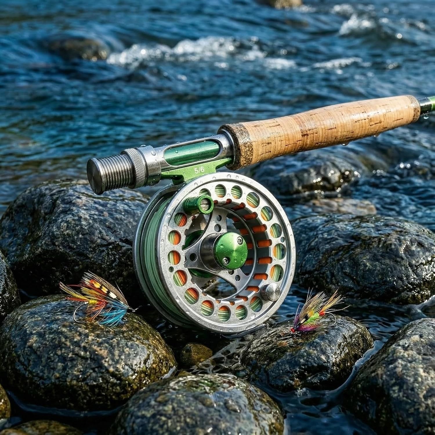 4-Piece Fly Fishing Combo: 5/6 Weight Portable Rod and Pre-Loaded Reel Set