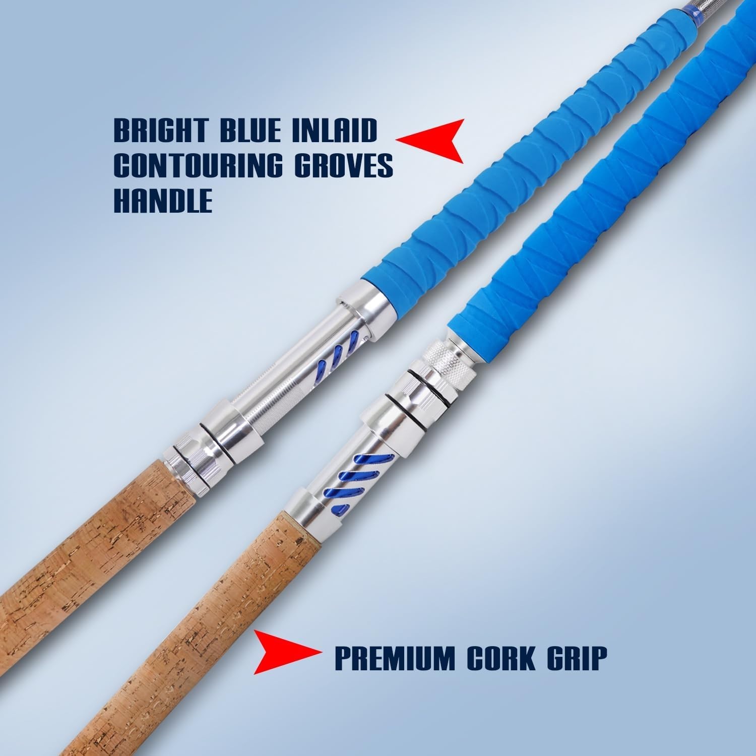 Fiblink Saltwater Fishing Rod Heavy Duty Trolling Rod Conventional Boat Stand…