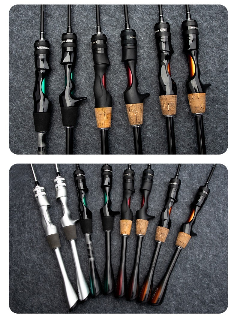 Fishing Rod Casting Spinning Travel Carbon Fiber Rod 2 Sections Ultra-Light Rod