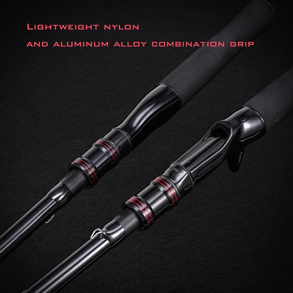 1.5/1.8/2.1M Black Telescopic Lure Rod Spinner Carbon Fiber Travel Sea ​​pole