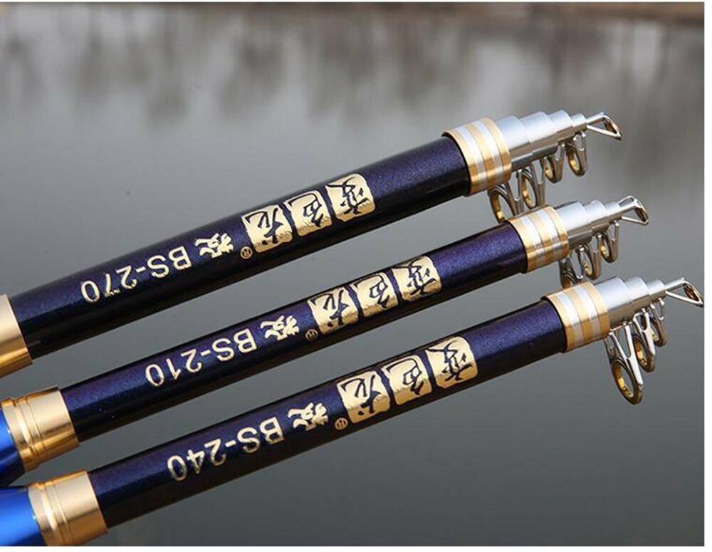 Portable Spinning Fishing Rods Carbon Fiber Travel Sea Pole Rock 2.1M-3.6M Rods