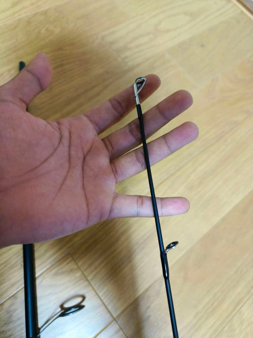 Black 2-Piece Bass Fishing Rod Lightweight & Versatile