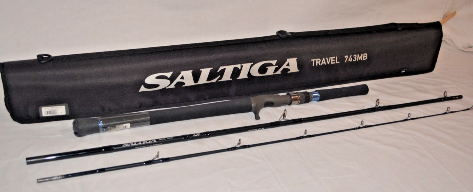 Daiwa Saltiga Salwater Travel 3-Piece Casting Rod, 7’4″ Long, Med Power, Fast