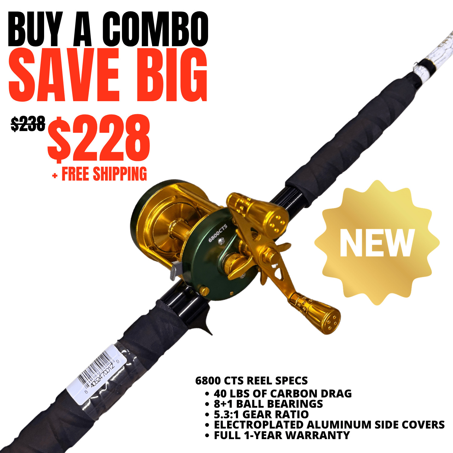 Catfish Pro 7’6″ Glow Casting Rod 1 of 220 The Testament of Time-Limited Edition