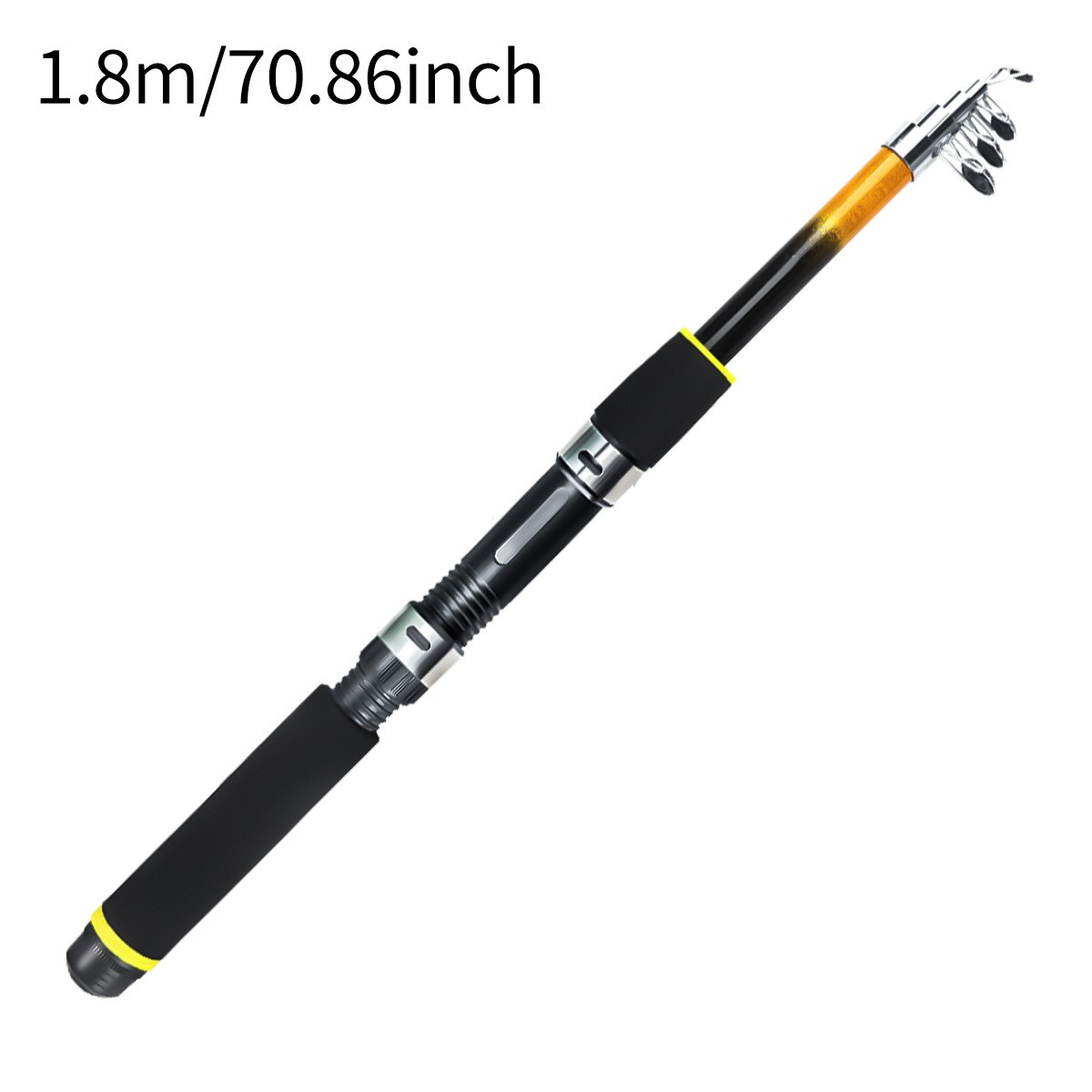 Portable Fiberglass Fishing Rod Telescopic Design 1.8-3.0m Saltwater Rod