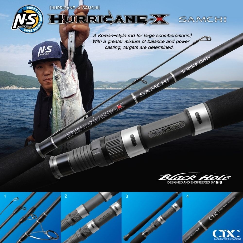 NS BLACK HOLE Saltwater Power Casting Spinning Rod Hurricane-X SAMCHI S-853