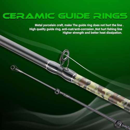 2-Piece Carbon/Glass Composite Spinning & Casting Fishing Rods