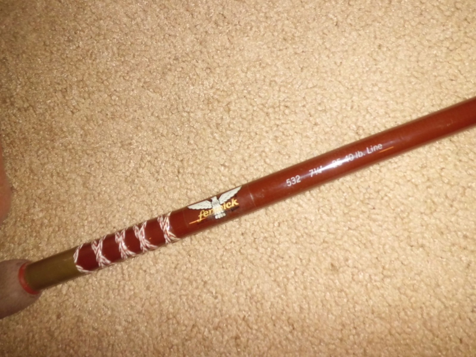 Vintage FENWICK 932 Conventional Boat 7-1/4′ Rod- USA- 25-40 lb #P214113