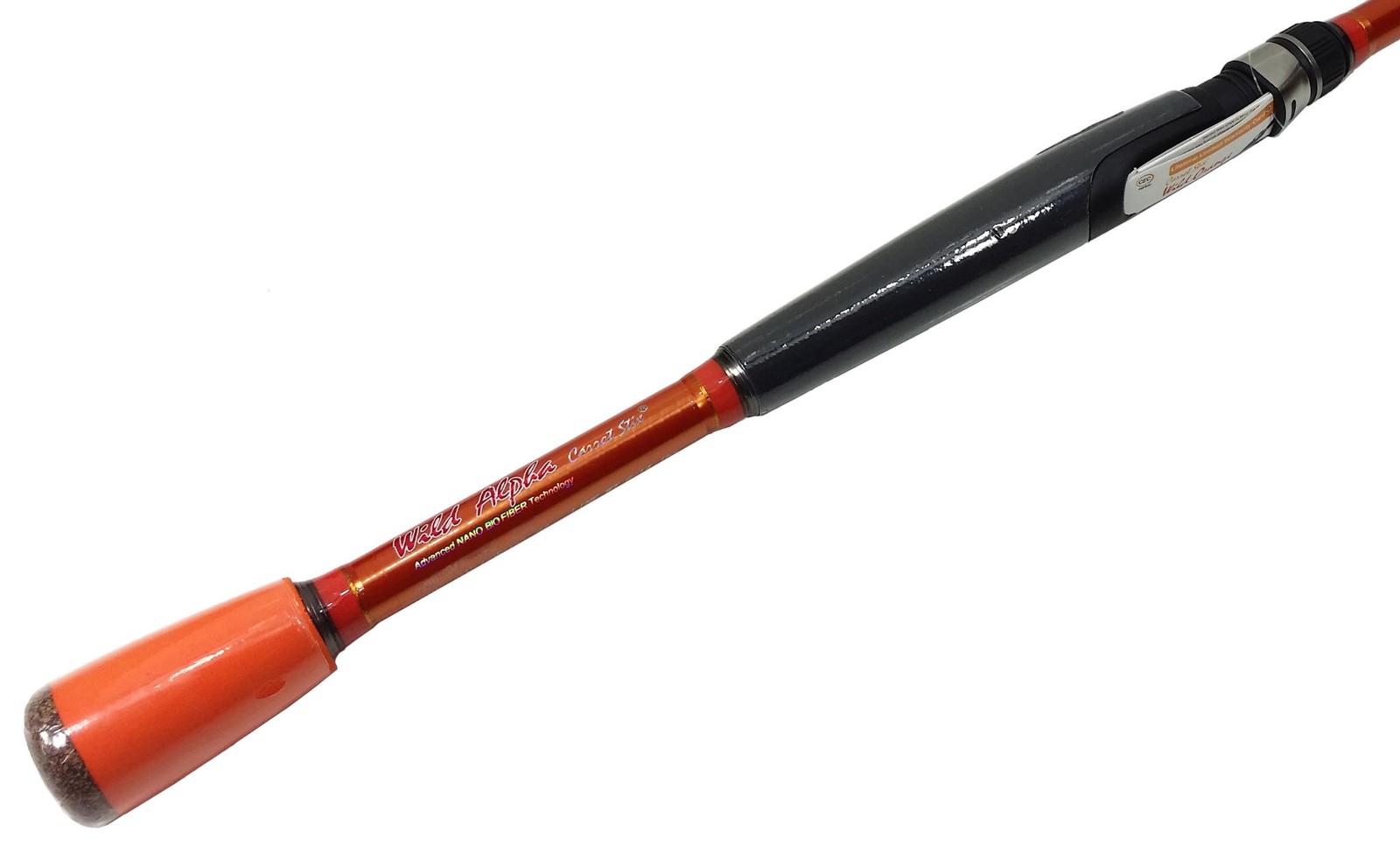 1PC Carrot Stix Spinning 6′ MEDIUM Wild Orange Alpha Bass Fishing Rod