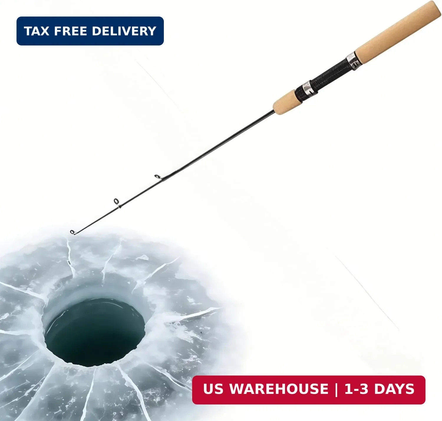 Ice Fishing Rod, Jig Pole & Rod Blanks Winter Outdoor Use, Spinning & Casting Co