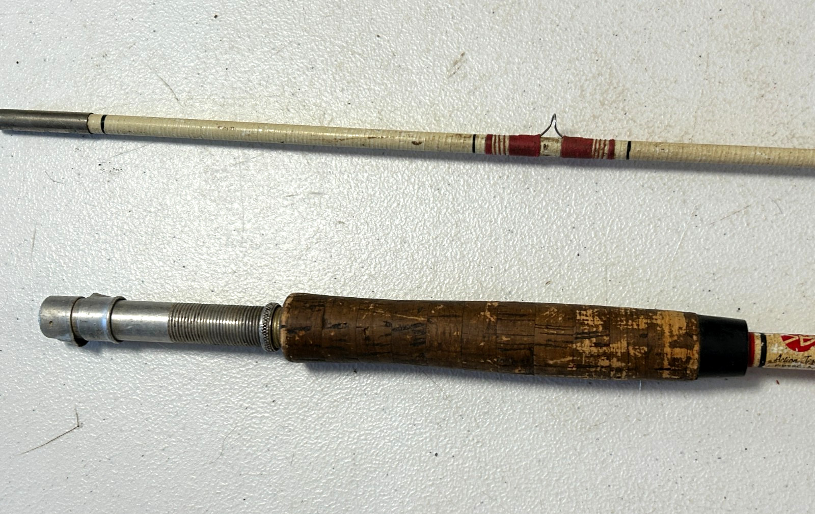 Vintage South Bend White Knight Fiberglass Fly Fishing Rod , 97″. 2 Piece