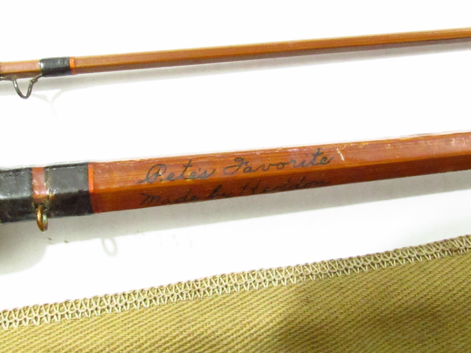 1930S USA HEDDON PETE’S FAVORITE 8′ 1/2 FT BAMBOO FLY ROD ALL ORIGINAL