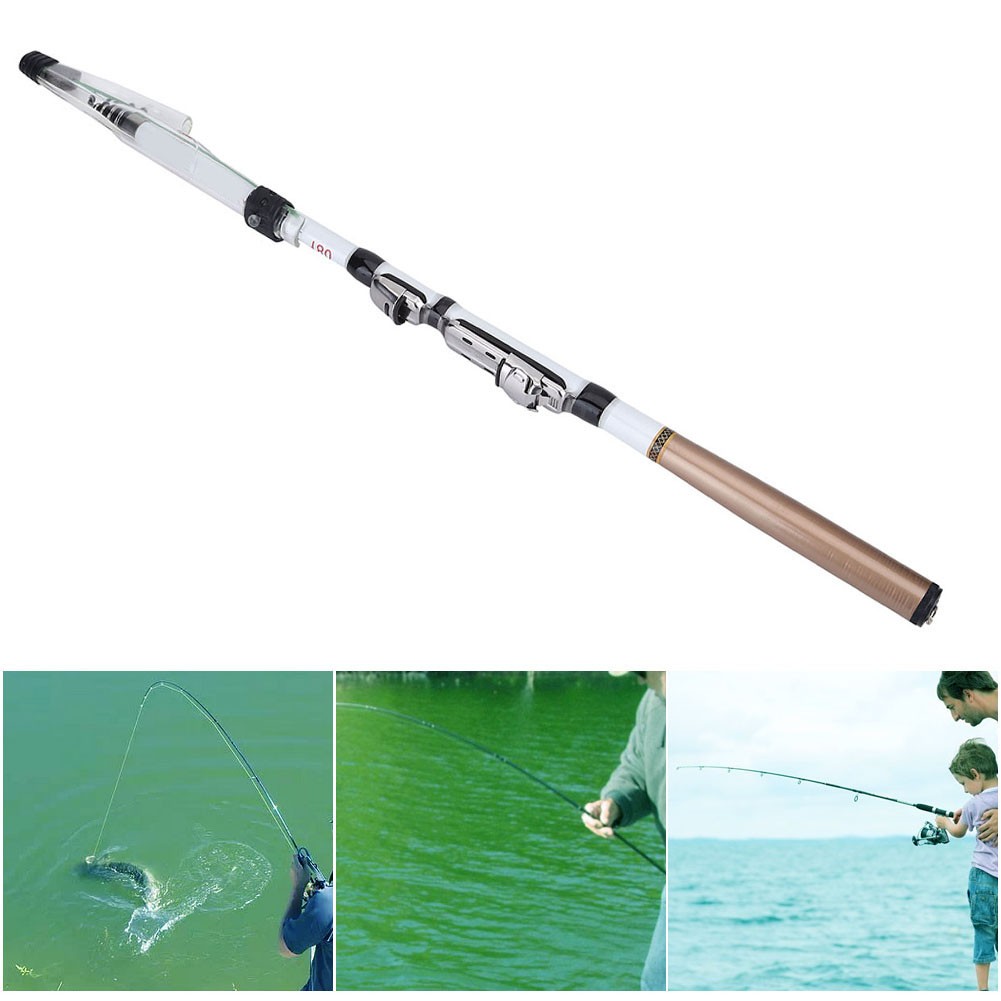 Portable Telescopic Fishing Rod Travel Spinning Fishing Pole Carbon Fiber UYHD