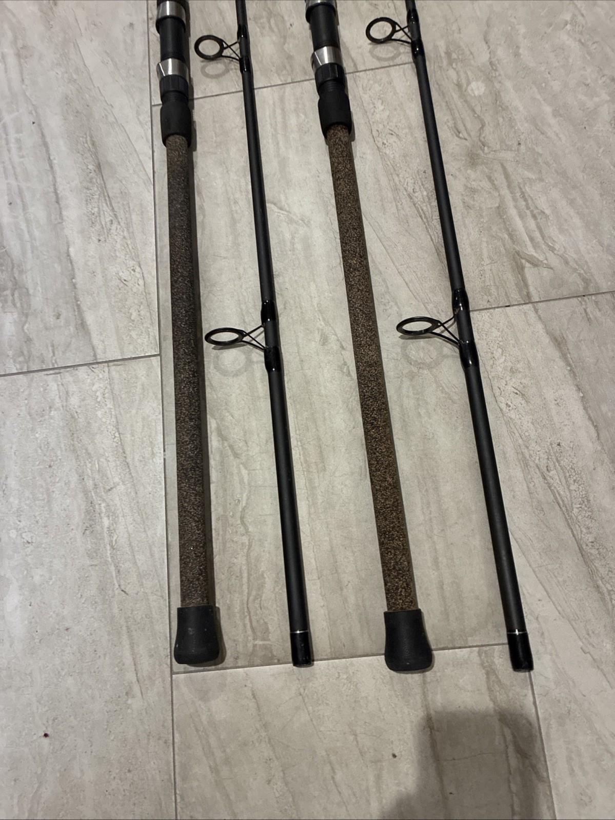 (2) Okuma Longitude 10′ Surf Spinning Rod 2-Piece LC-S-1002H-1 Heavy Used Cond