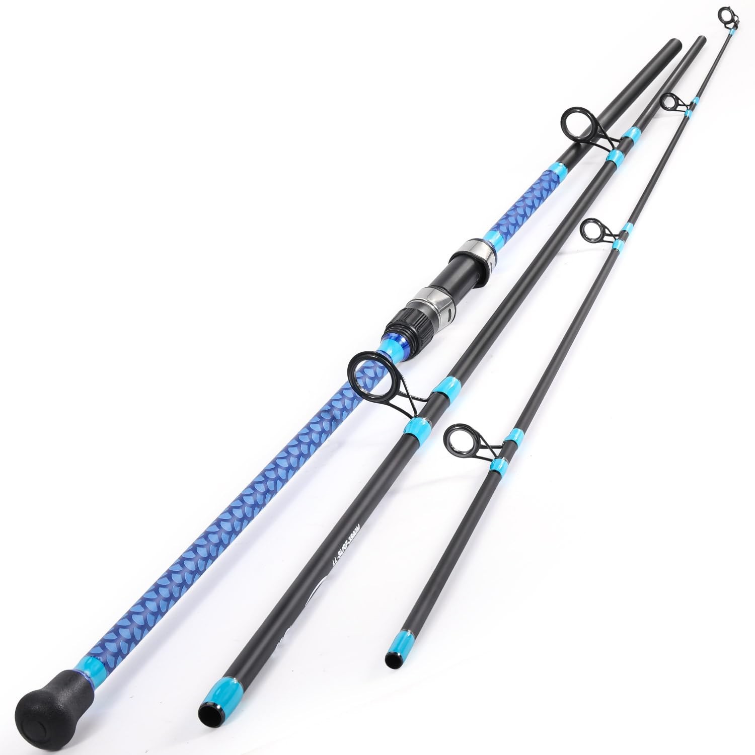 Sougayilang Surf Fishing Rod Carbon 3 Piece Spinning Travel 11′