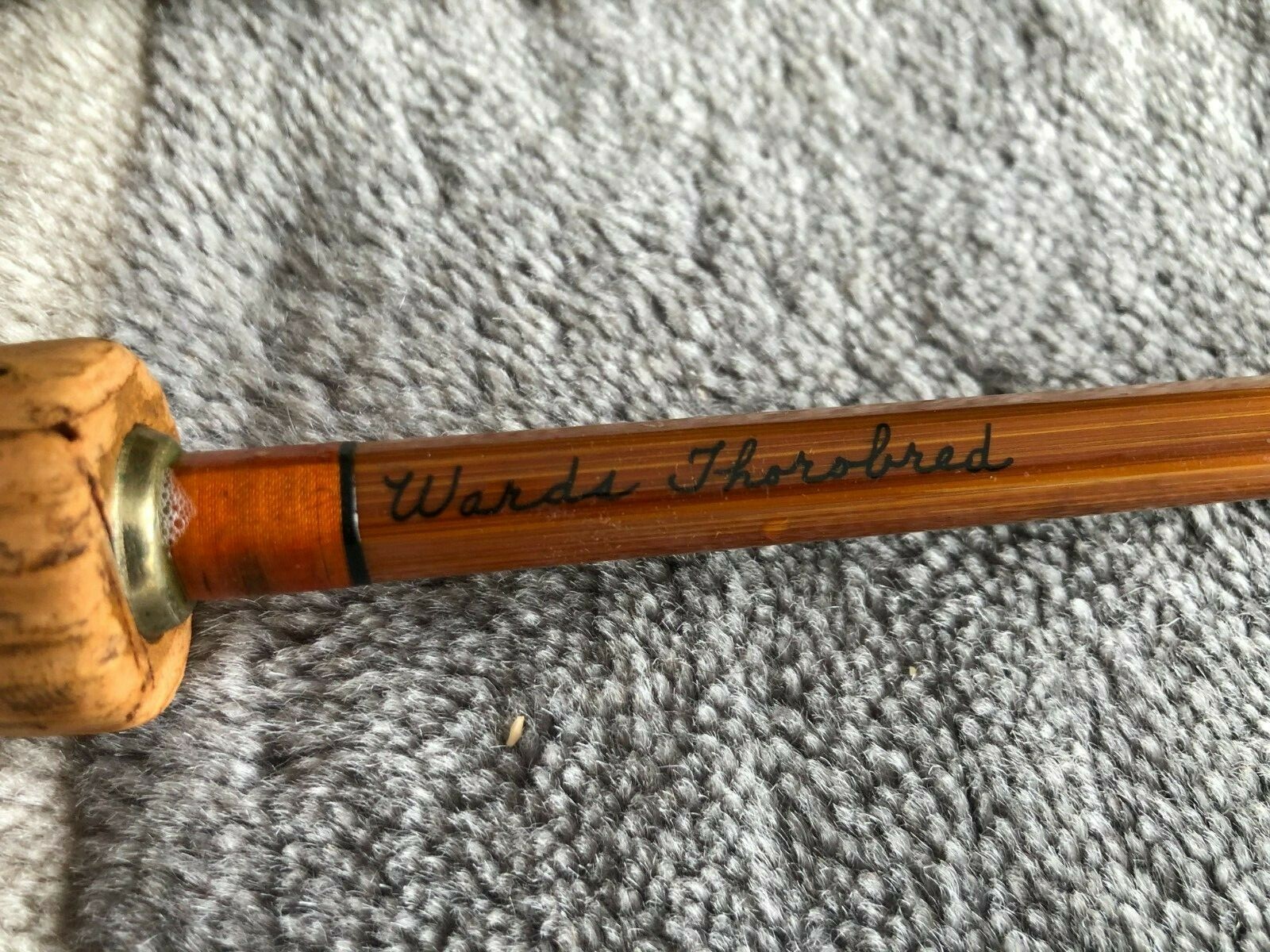 Antique Wards Thoroughbred model bamboo fly rod + extra tip; 9’5″