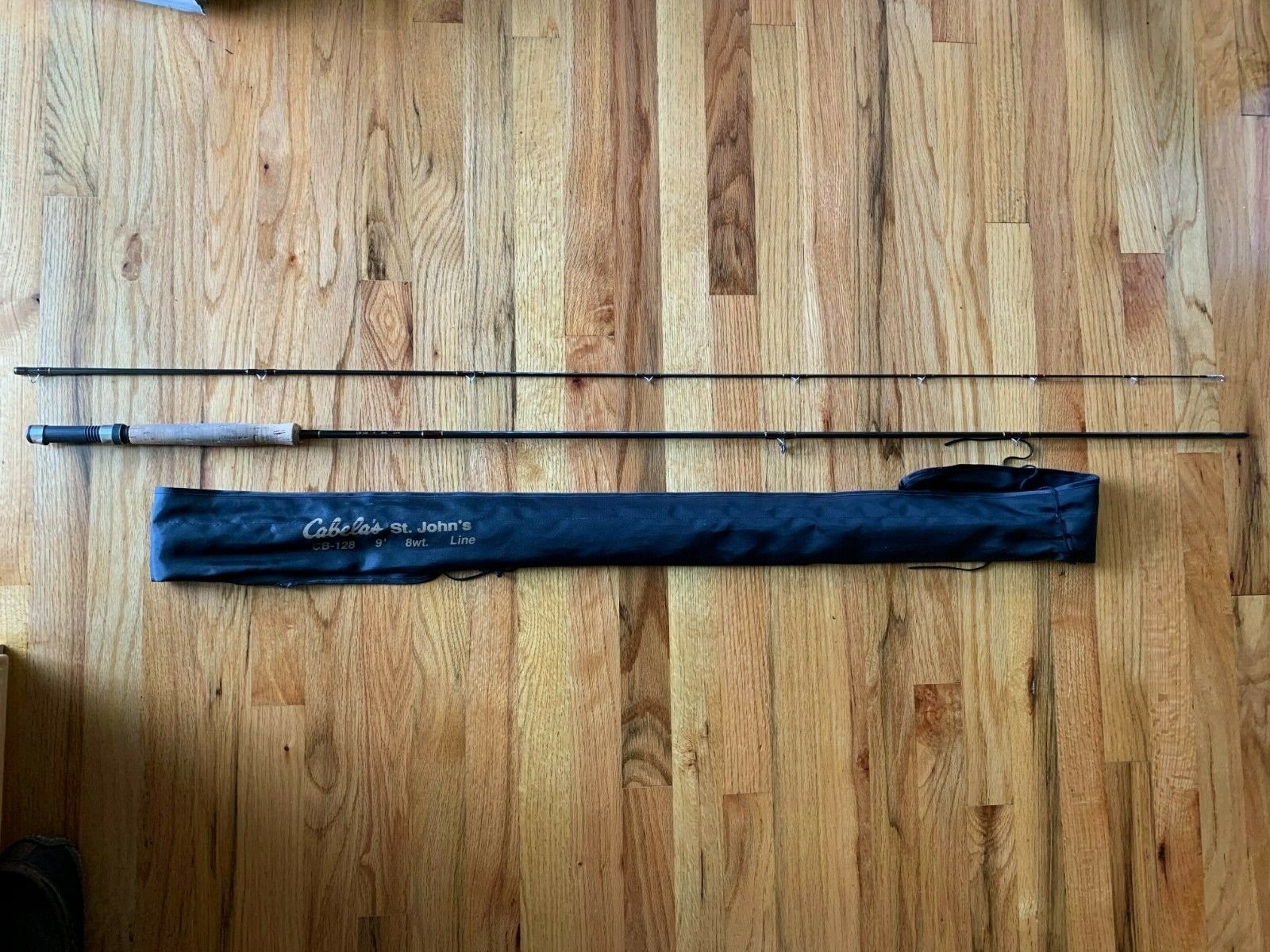 Cabelas St. Johns 9′ Fly Fishing Rod Model CB-128 with Sock