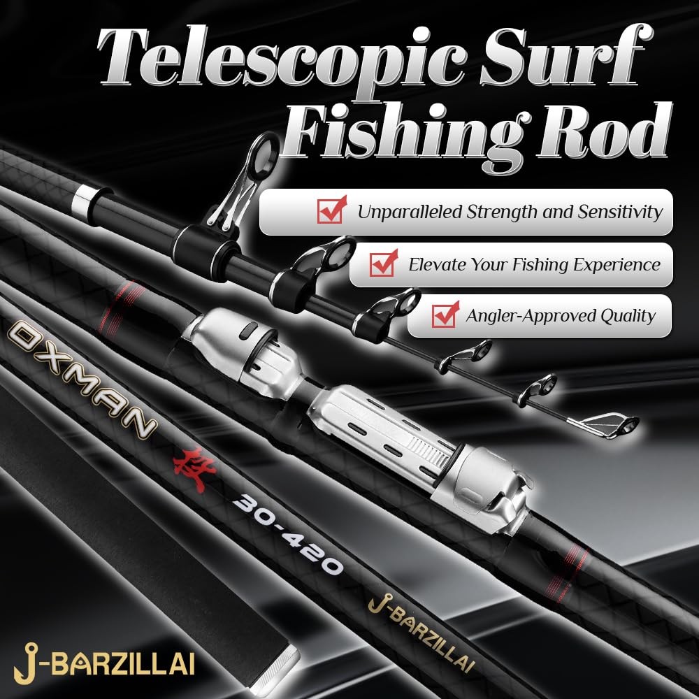 J-Barzillai Oxman Telescopic Fishing Rod 3.6M 3.9M 4.2M 4.6M 5M Long Shot