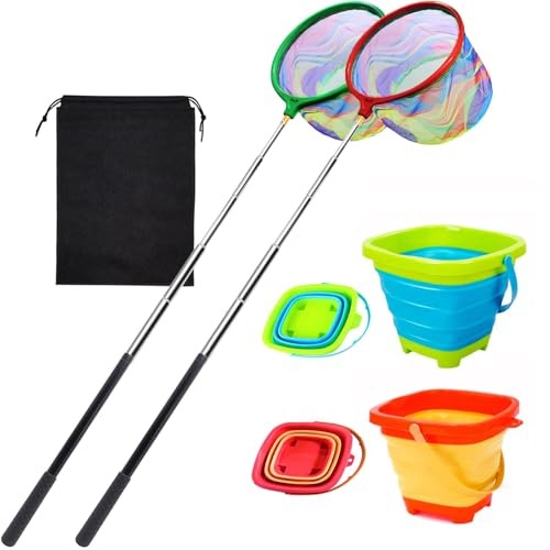 2PCS Telescopic Fishing Net & Bucket Set Youth Freshwater