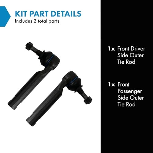 Front Outer Tie Rod Set 2 Piece Compatible with 2017-2023 Subaru PSA72744