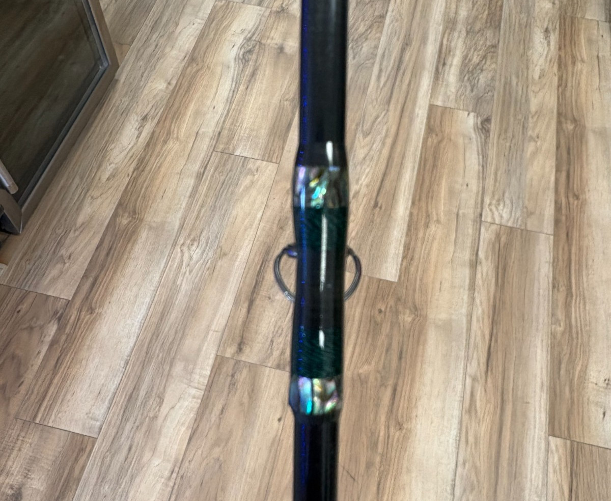 OSLER CUSTOM RODS MADE BY JAY OLSER -ABALONE SHELL INLAY-($849 NEW)