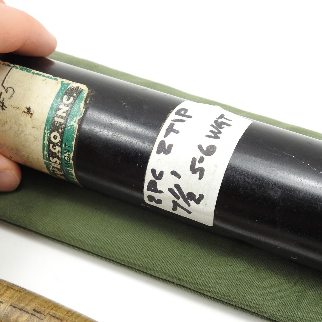 Orvis Impregnated “Deluxe” Bamboo Fly Rod. 7’ 6”. 5-6wt. W/ Tube & Sock.