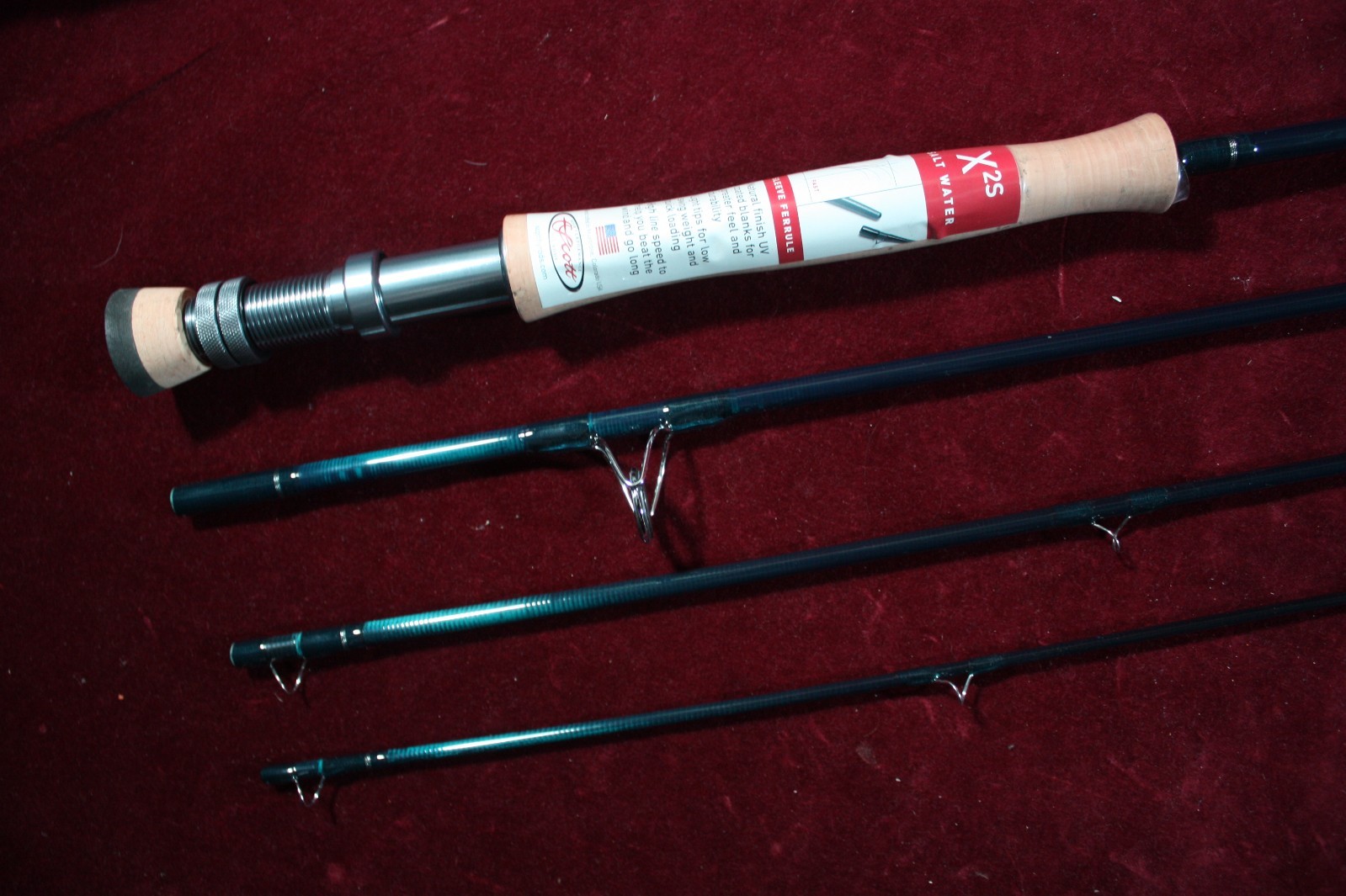 * SCOTT FLY RODS SALT WATER X2S 8WT 9′ FLY ROD X2S908/4 PIECE & CASE MINT NOS *