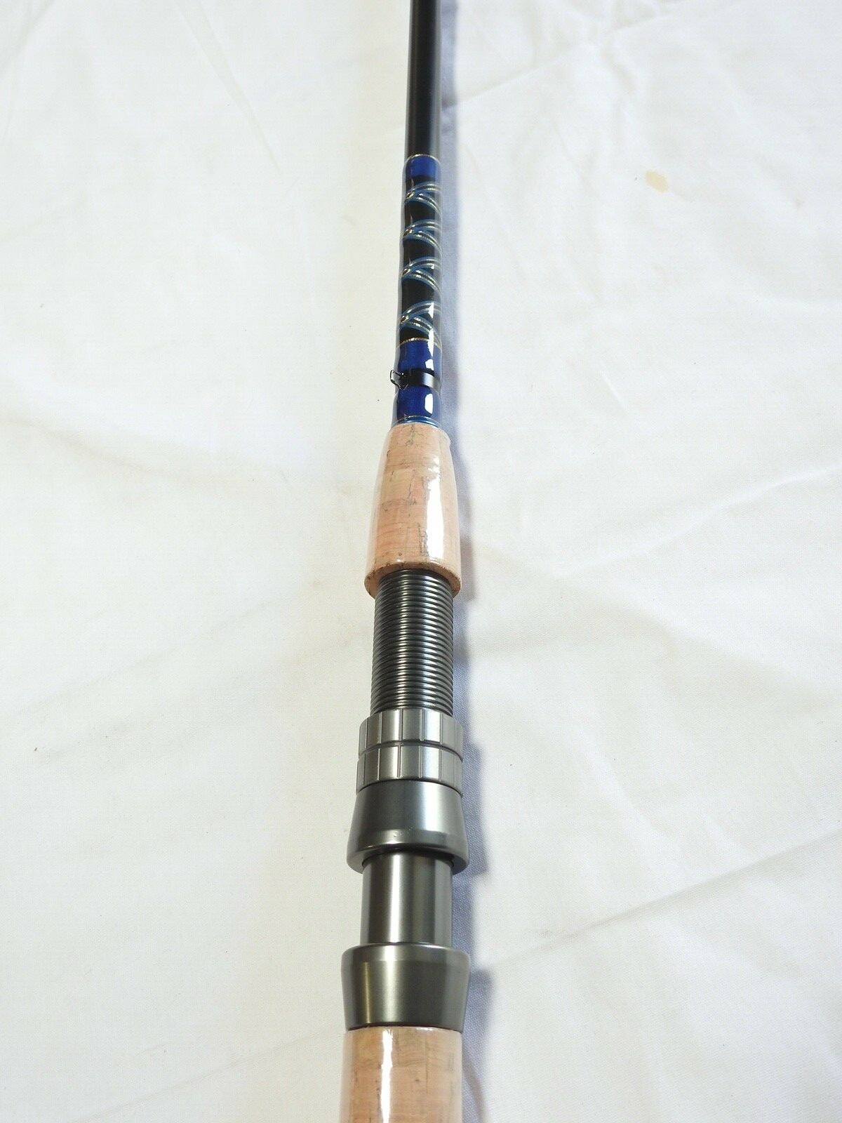 Pro Catfish Rod Long Spinning 10′ 2PC Metal Reel Seat Cork Handle Glow Tip