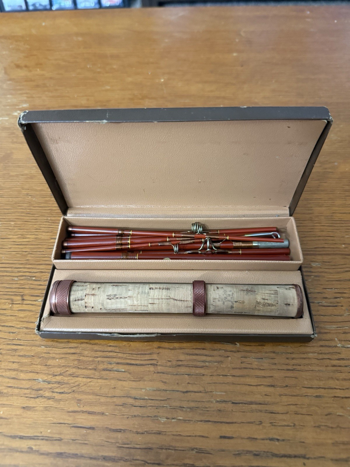 A&F Passport Rod Brown Cork Handle Cork Material Fishing Rod in Protective Case
