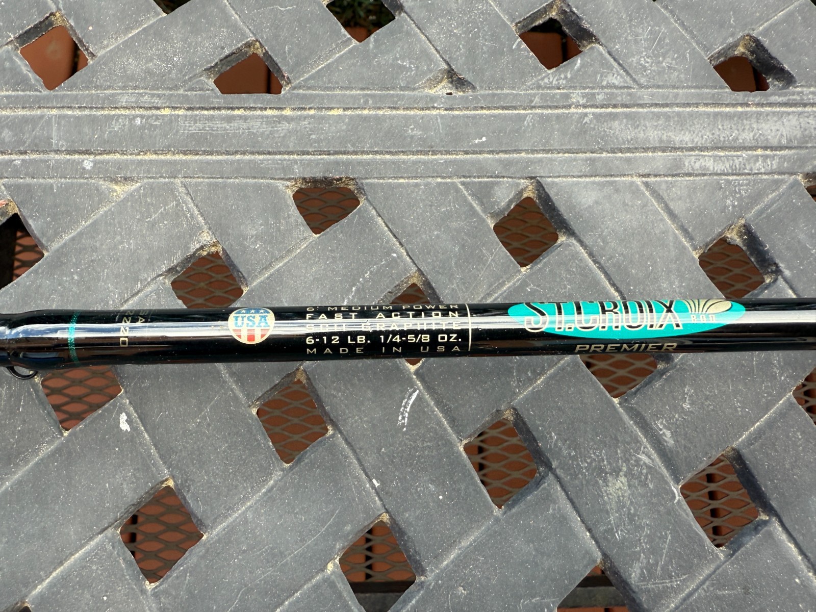 St. Croix Premier PS60MF2, 6’0″, Medium, Fast, 6-12lb, 1/4-5/8oz, Spinning Rod