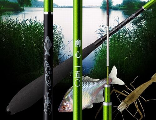 ** Golden Mean Ryushin 120cm (closed 46.5cm) Tanago Micro Fishing Rod Green