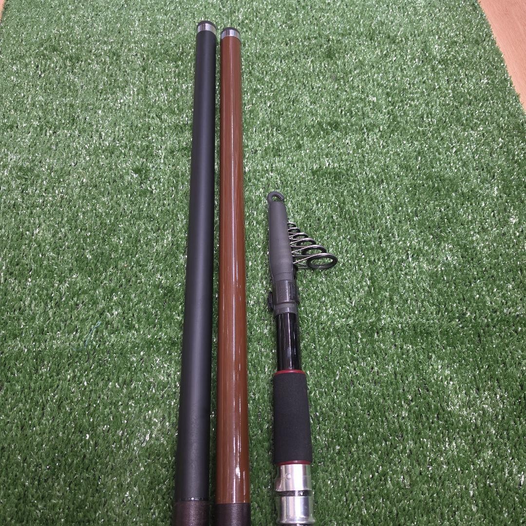 EVA Handle Surf Casting Rod Set of 2 with Guide, Brown/Black, Used