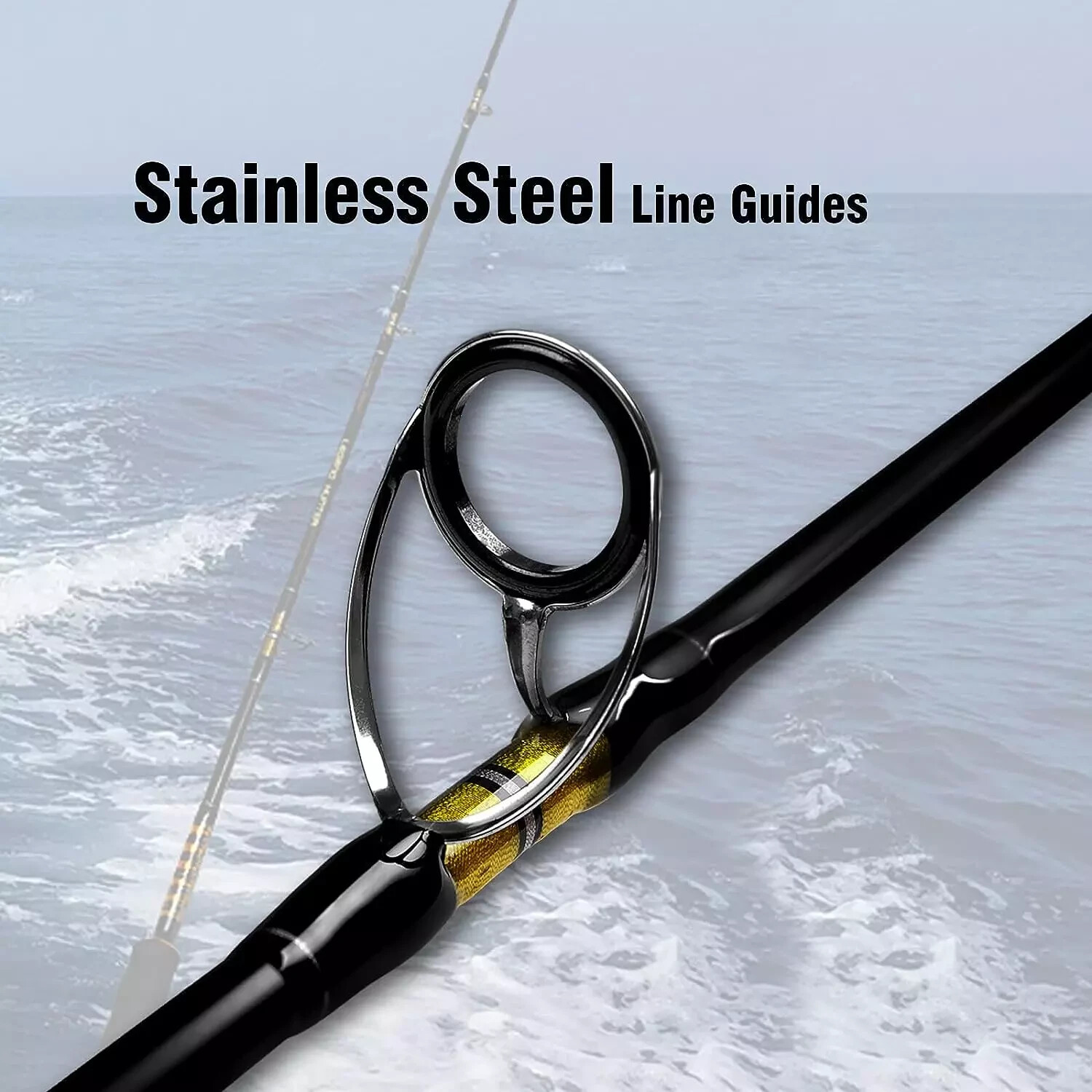 Jigging Spinning Rod Saltwater Offshore Solid Heavy Jig Fishing Pole 1PC & 2PC