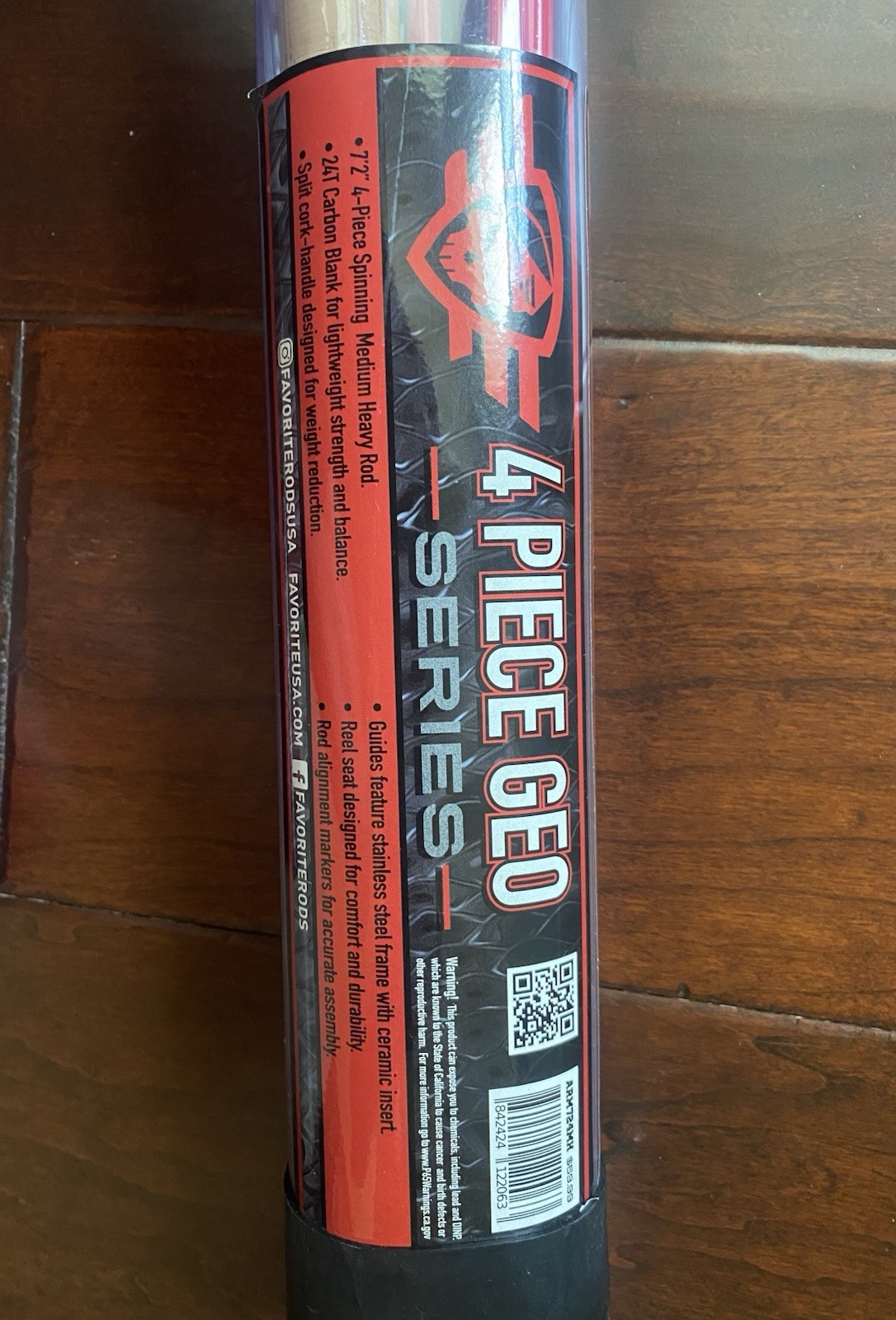 Favorite ARM724MH PBF Army 7′ 2″Medium Heavy GEO Spinning Rod, 4pc Travel Rod.