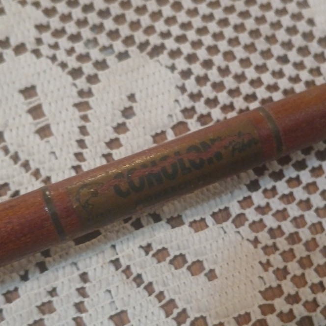 extreme Rare Conolon Monarch 101 Brown Fishing Rod Cork Handle Metal rollers