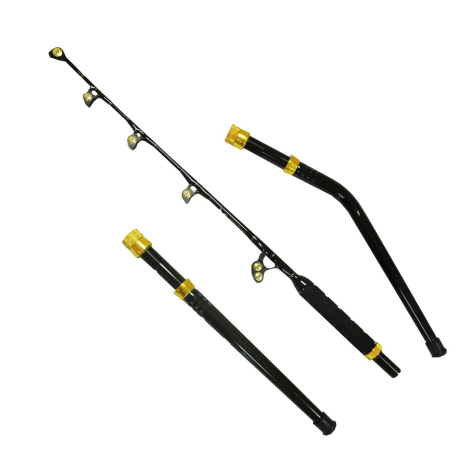 100-120 lb. 3pc Saltwater Fishing Rod – Roller Tip – Deep Drop Trolling