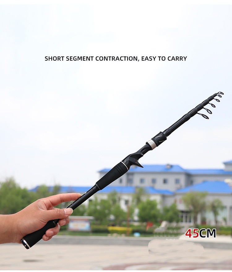 Telescopic Fishing Rod Carp Carbon Fiber Fishing Rod 1.8M-3.6M Spinning Casting