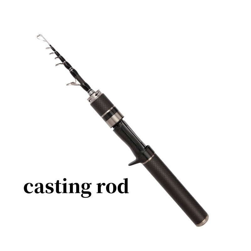 Telescopic Spinning Casting Rod 1.5m/1.68m/1.8m Portable Travel Rod Carbon Fiber